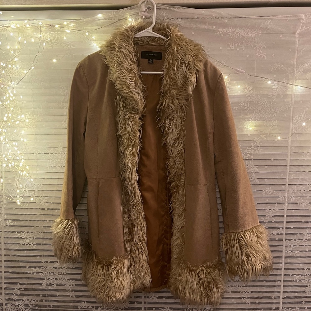 Colebrook long faux fur coat 🧥 penny lane ~ almost famous style coat :)
